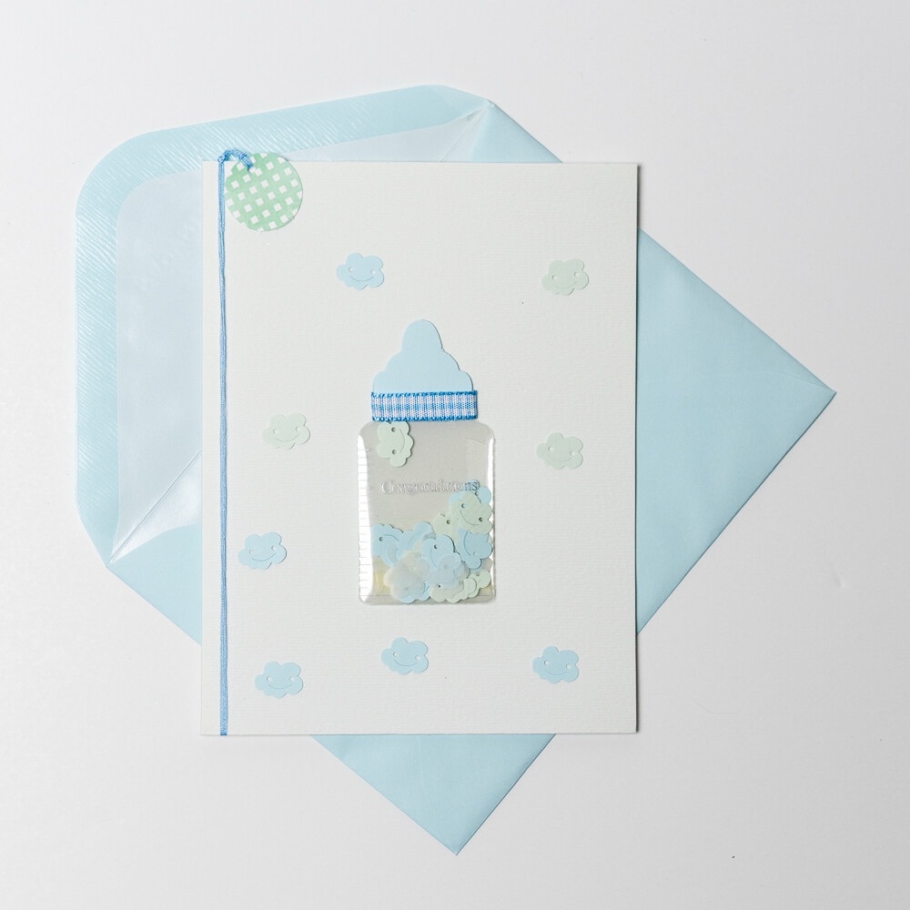 🆕Papyrus Baby Boy “Congratulations” Greeting Card